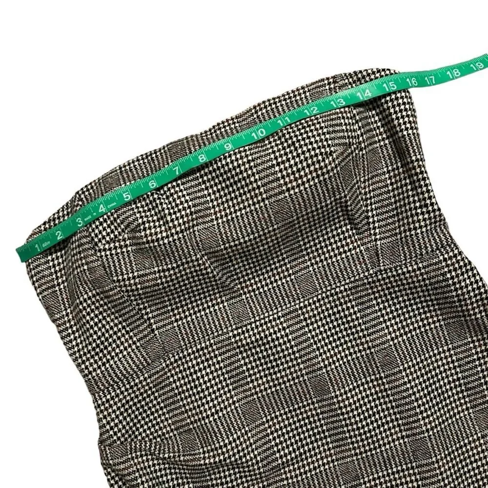 ‼️SOLD‼️HOUSE OF HARLOW NWT Gray Strapless Wool Blend Houndstooth Mini Dress - Picture 7 of 16